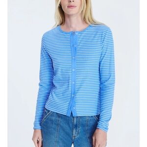 Free Assembly Women's Fitted Cardigan Sweater with Long Sleeves, Lightweight top